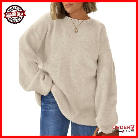 Sweaters - Oversized Chunky Knit Tunic Sweater Winter Pullover Long Sleeve
